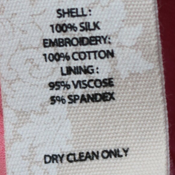 NEW Soft Surroundings Coral Silk Floral Embroidery on Cotton Sleeveless Tunic 3X - Picture 9 of 9